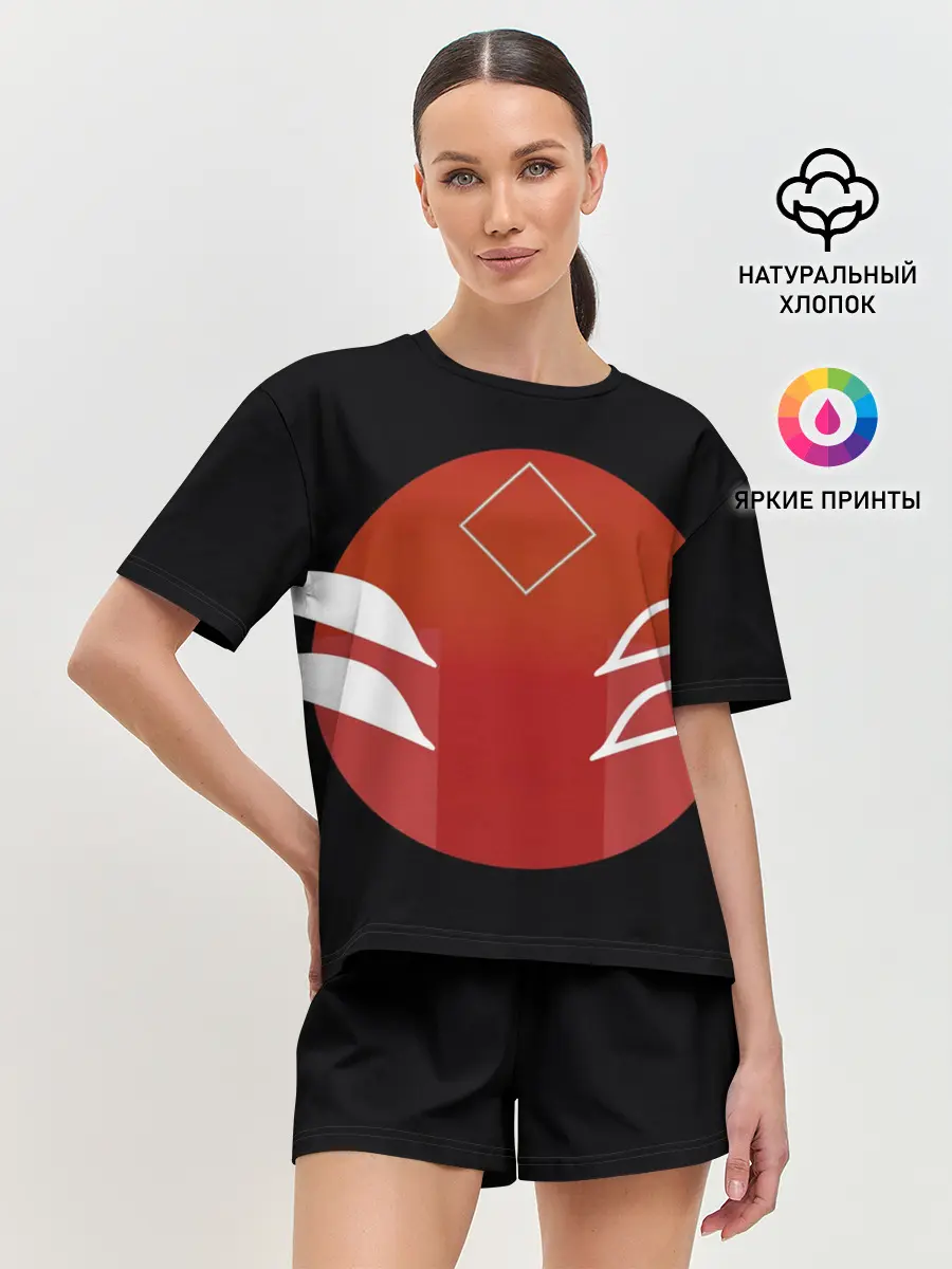 Женская пижама с шортами / Японская лисица