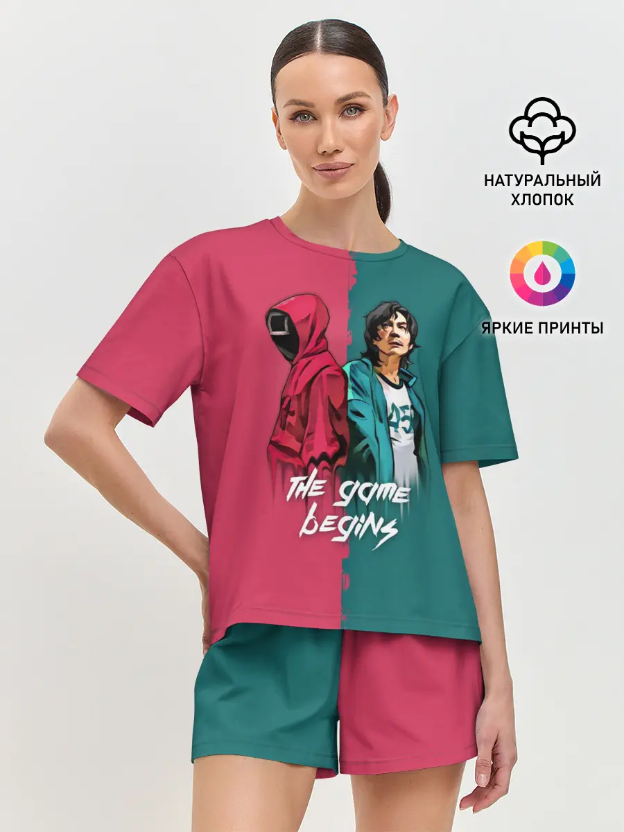 Женская пижама с шортами / Игра на выживание Ojingeo geim