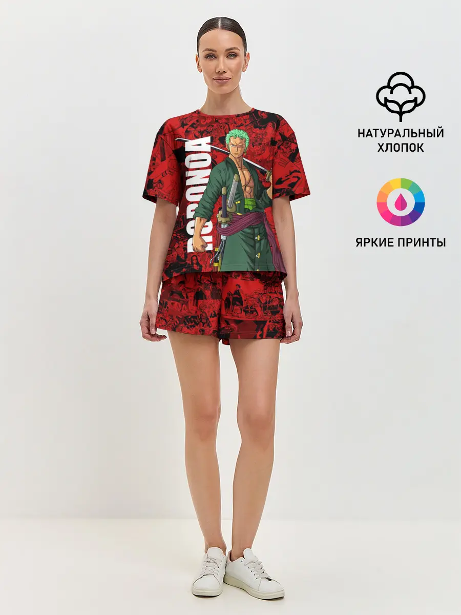 Женская пижама с шортами / Ророноа Зоро, One Piece