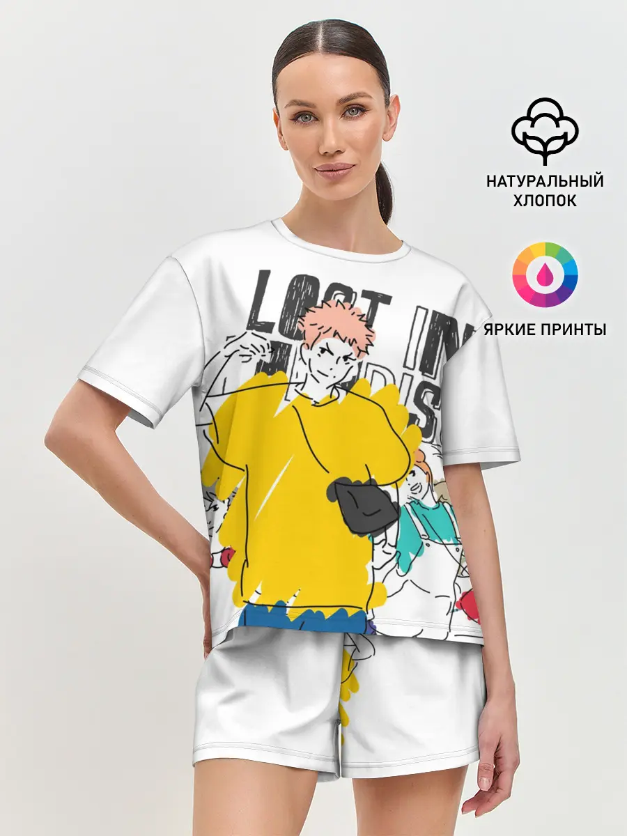 Женская пижама с шортами / Итадори Юдзи - Jujutsu Kaisen