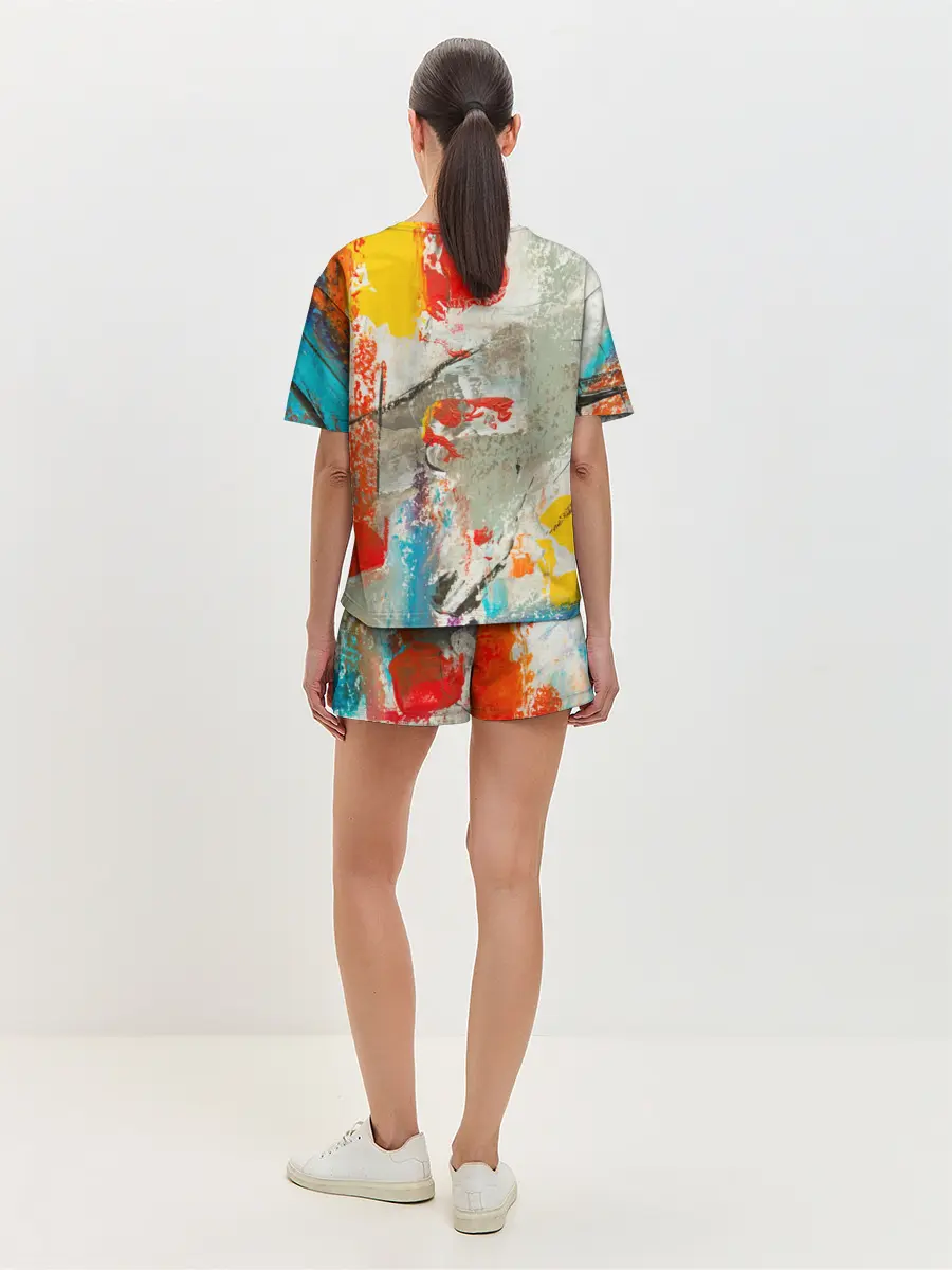 Женская пижама с шортами / Буйство красок 3D