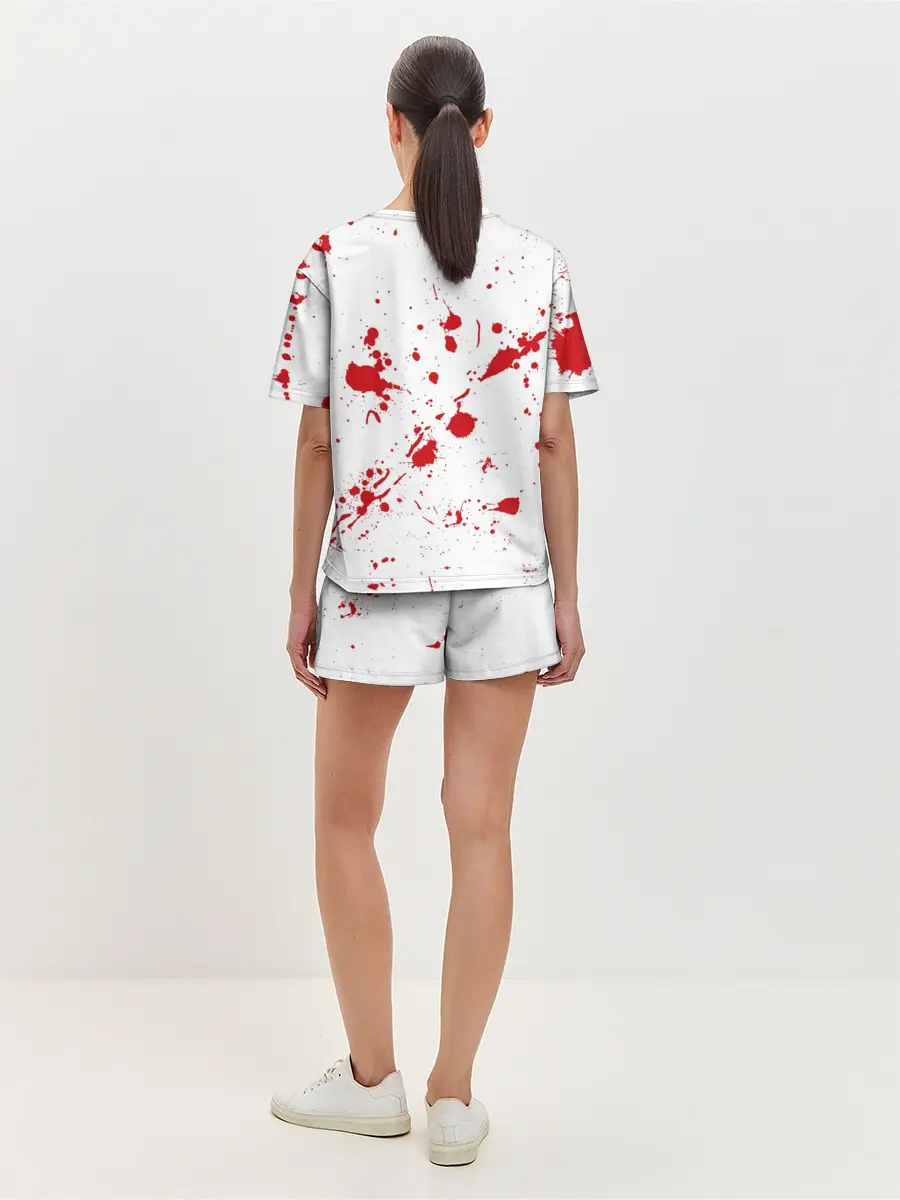 Женская пижама с шортами / Dexter logo Декстер брызги крови
