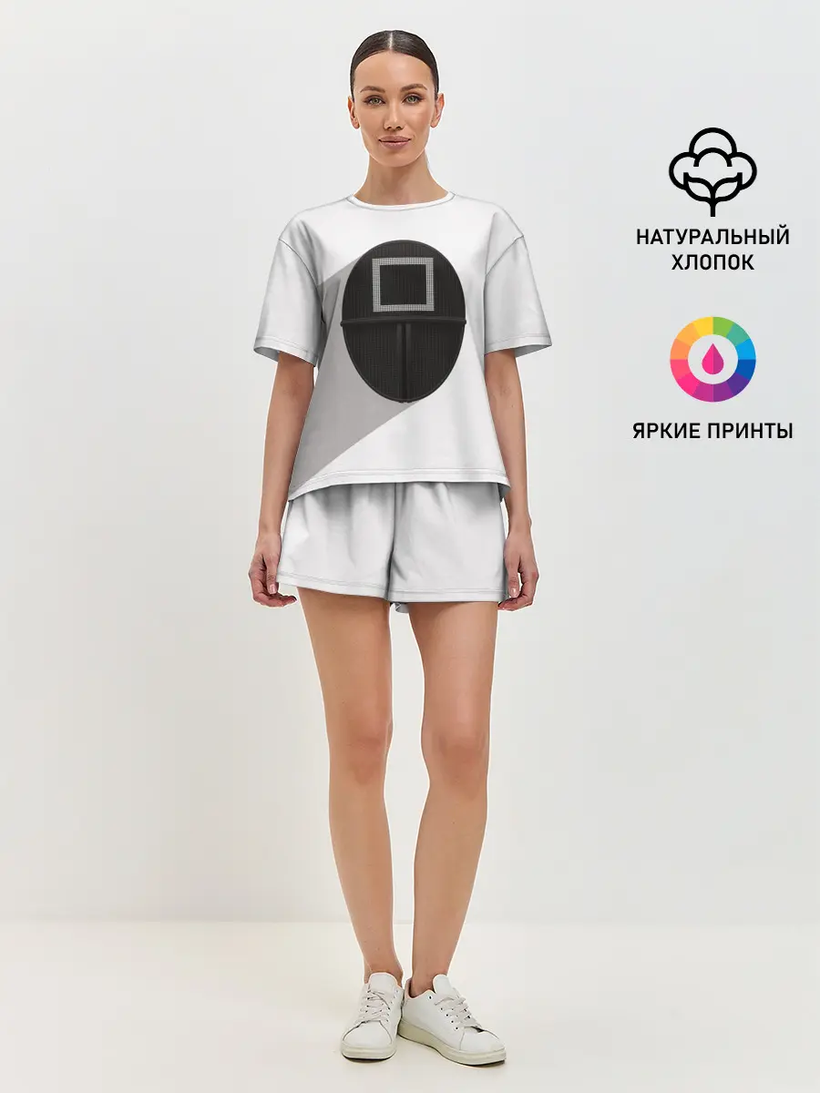 Женская пижама с шортами / ИГРА В КАЛЬМАРА КВАДРАТ | SQUID GAME