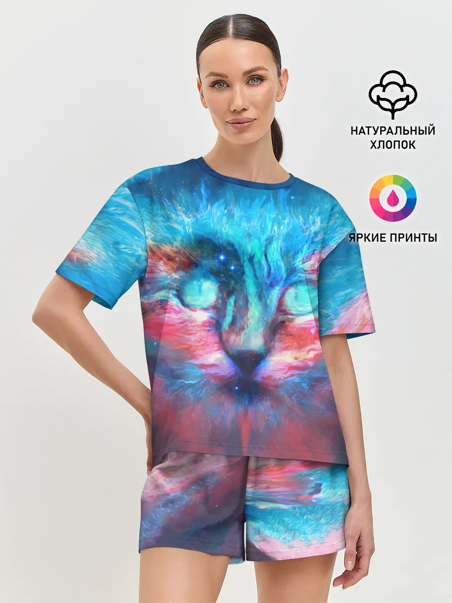 Женская пижама с шортами / ВСЕЛЕНСКИЙ КОТ