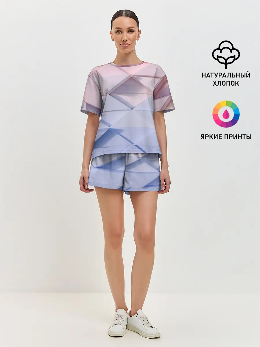 Женская пижама с шортами / треугольники для тебя