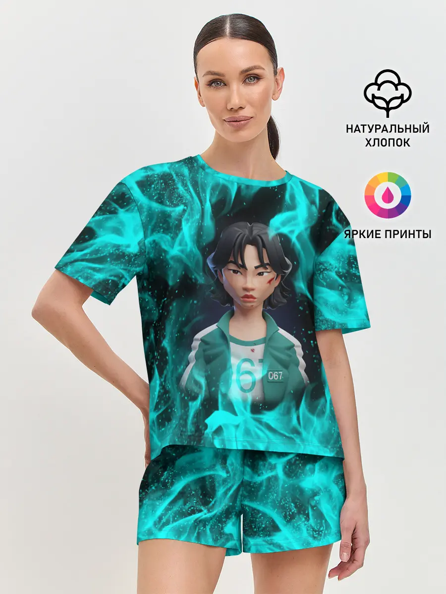 Женская пижама с шортами / Кан Сэ Бёк 3D ART | 067