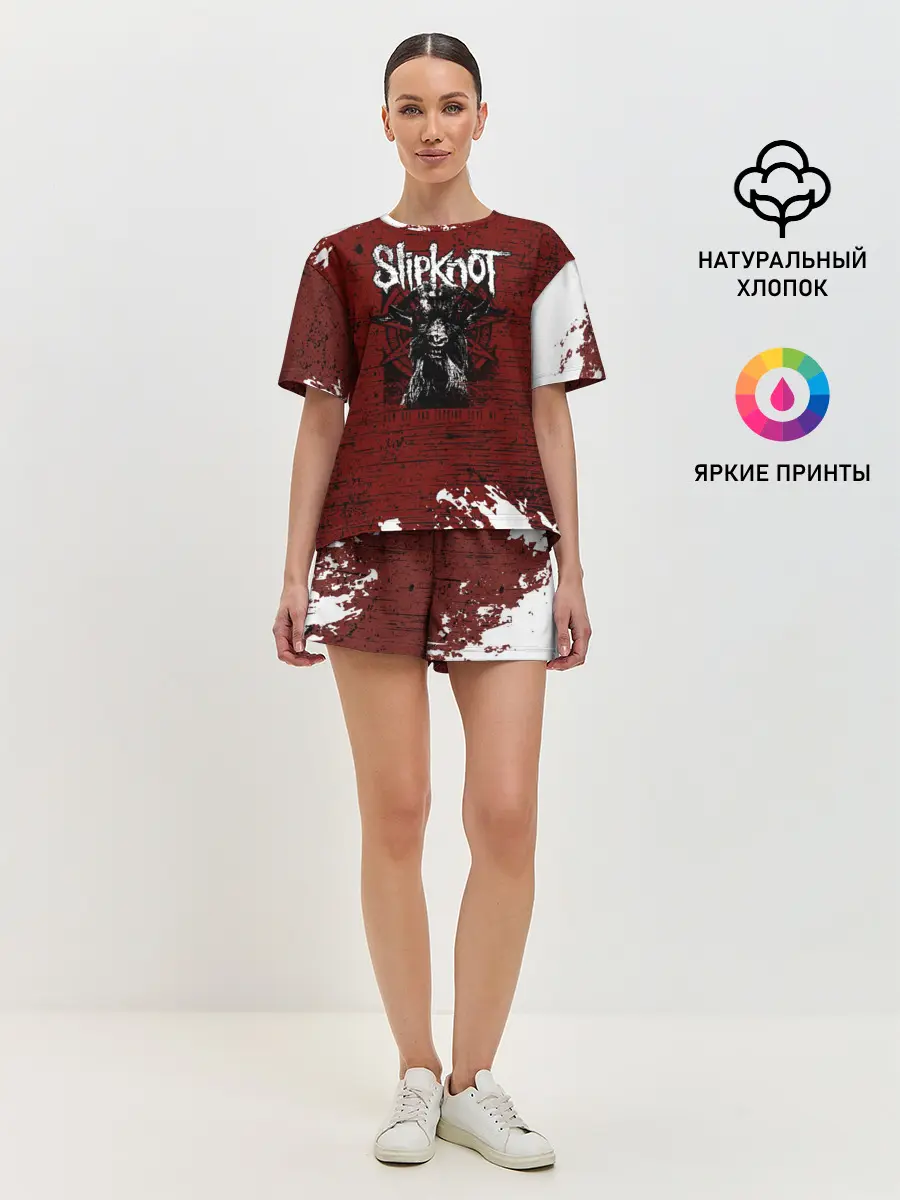 Женская пижама с шортами / Слипкнот Гранж | Slipknot Rock Goat