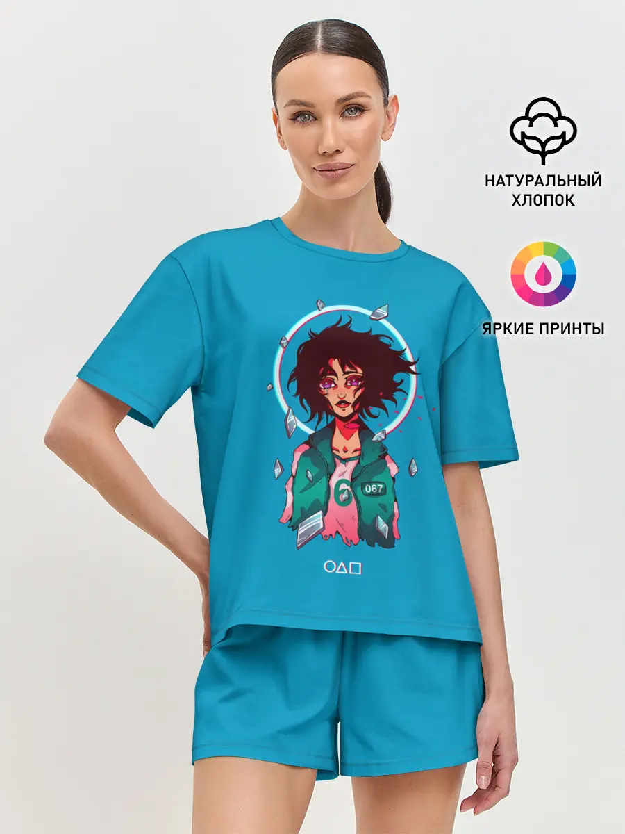 Женская пижама с шортами / Плачущая 067