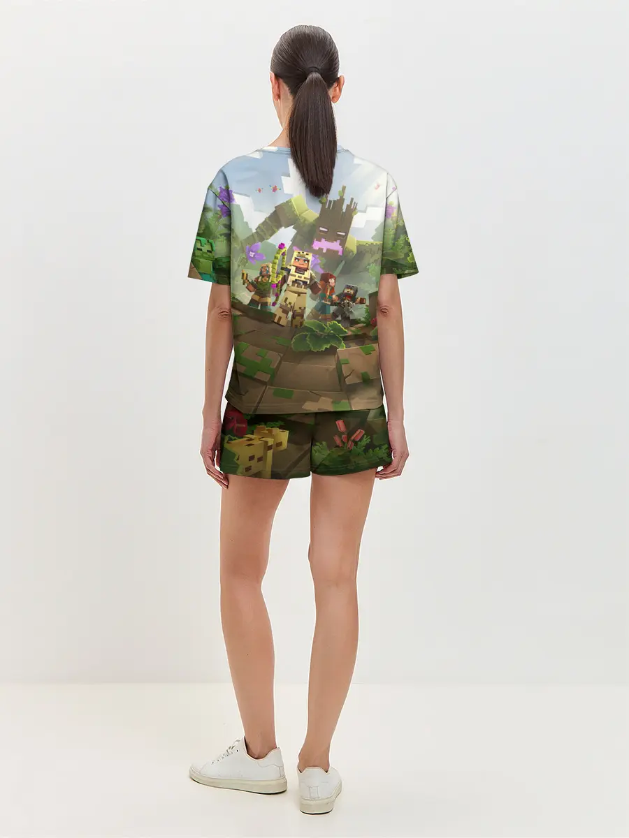 Женская пижама с шортами / МАЙНКРАФТ ГЕРОИ ПРОТИВ ЗЛА