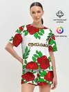 Женская пижама с шортами / Светлана в розах