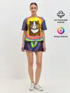 Женская пижама с шортами / Радужный кот Луиса Уэйна