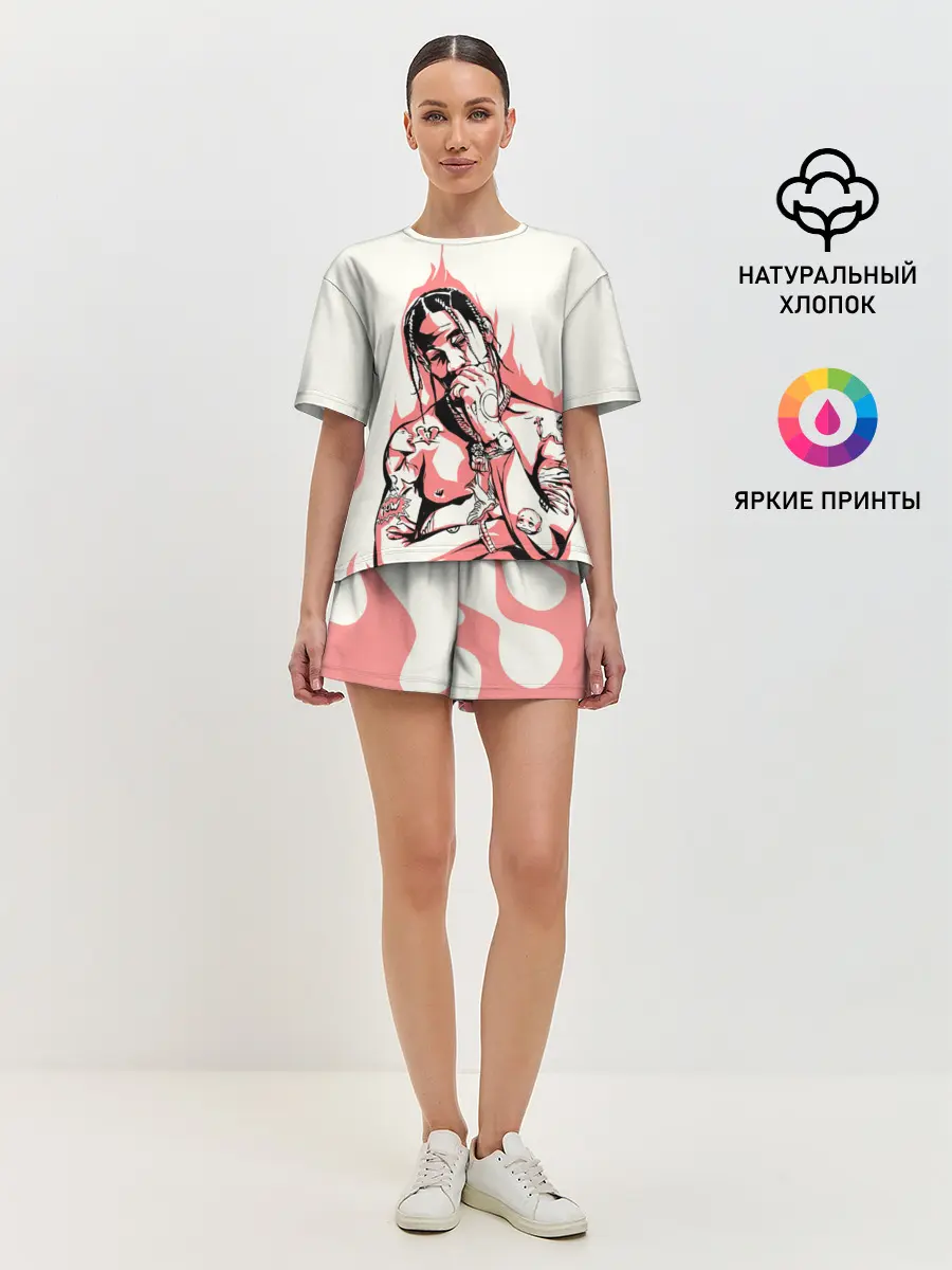 Женская пижама с шортами / Тревис в огне