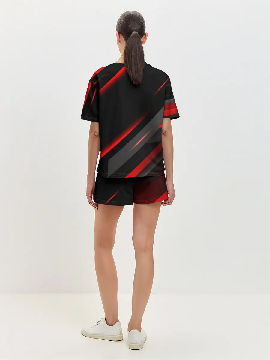 Женская пижама с шортами / Геометрия митсубиси