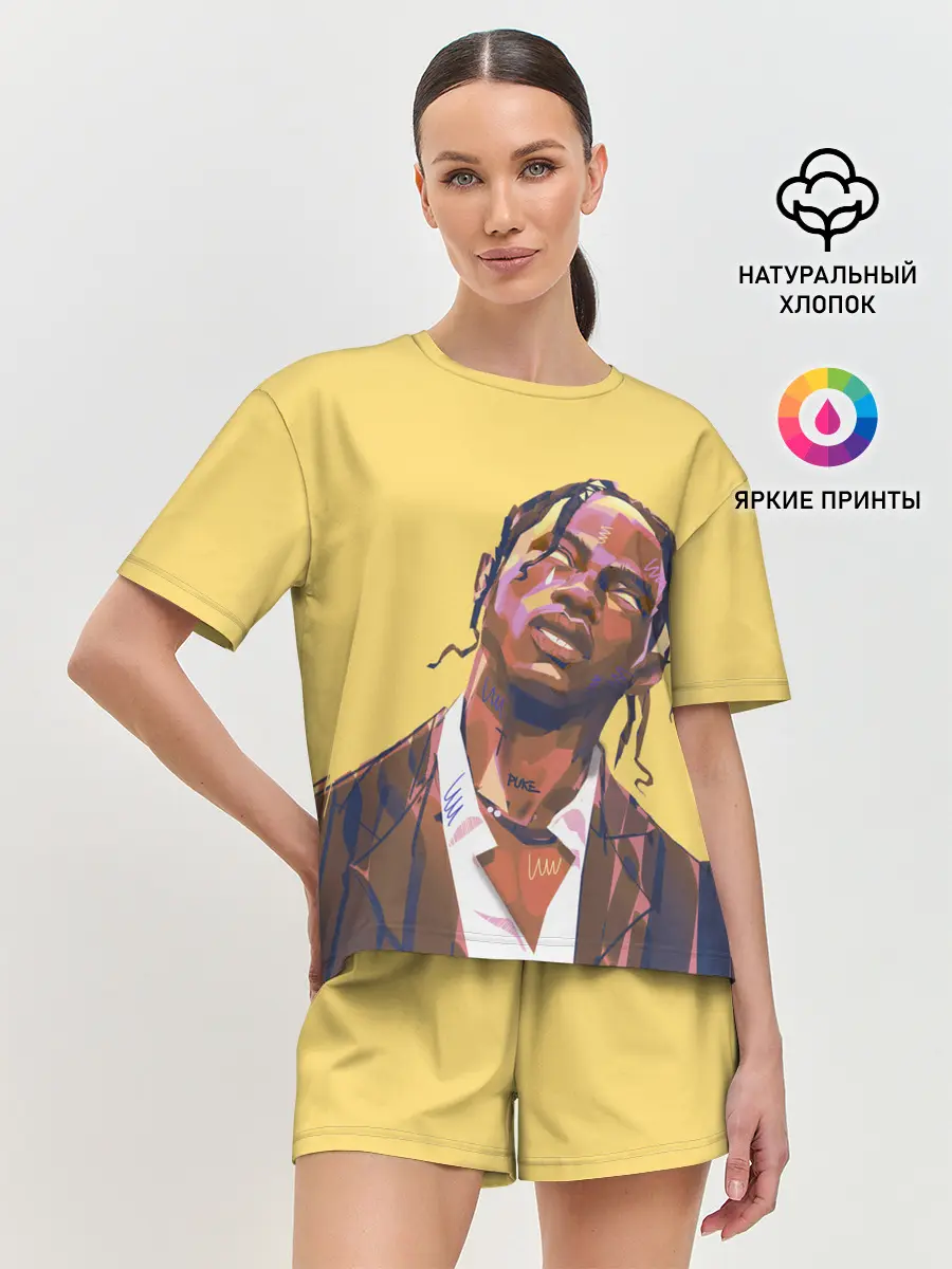 Женская пижама с шортами / Travis art