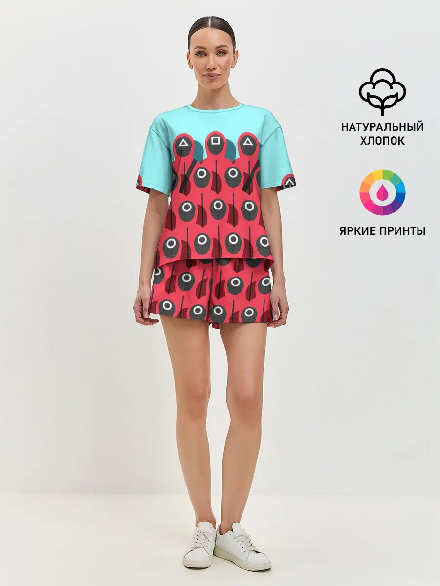 Женская пижама с шортами / Охрана | Squid game