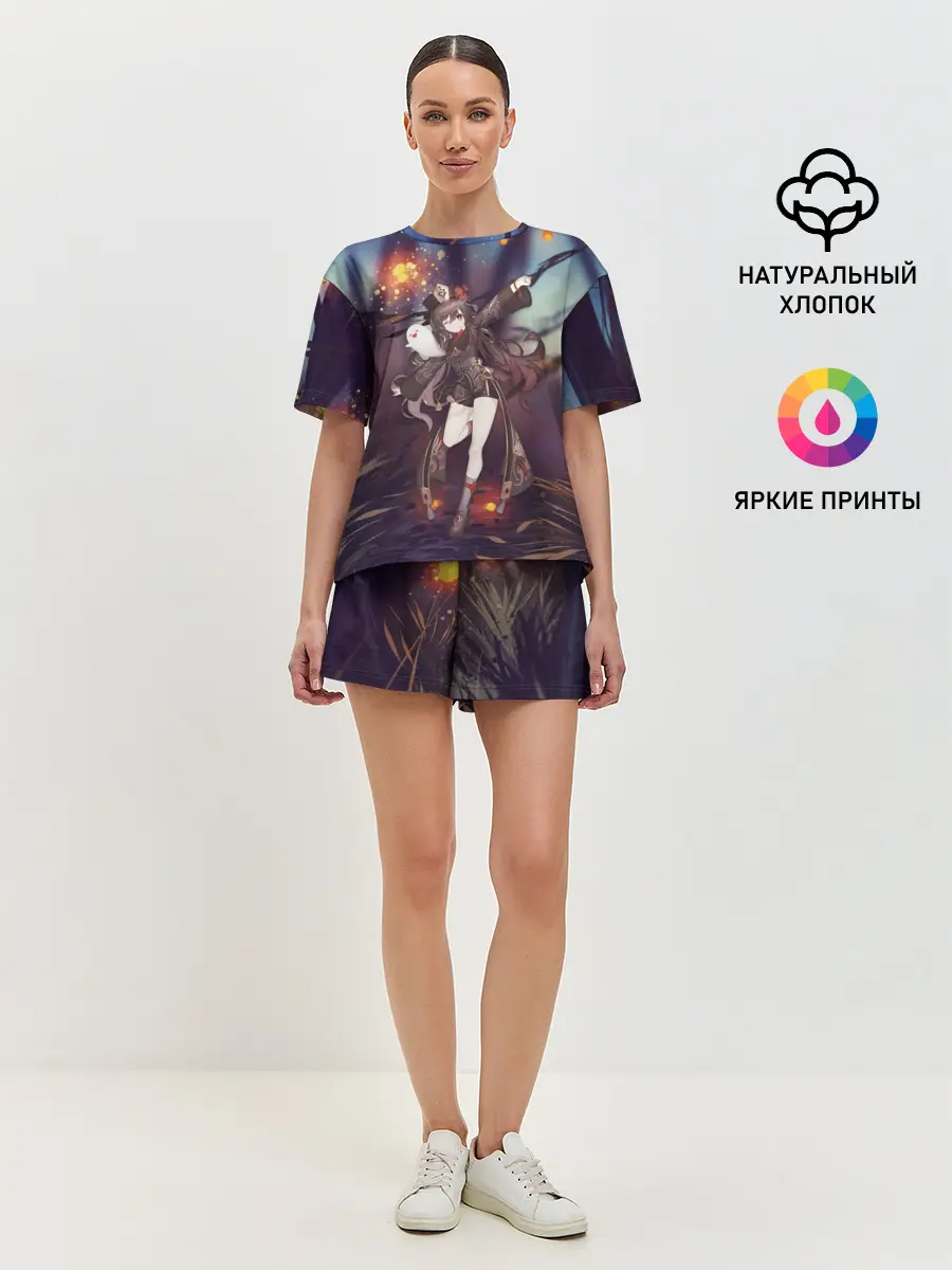 Женская пижама с шортами / Ху Тао