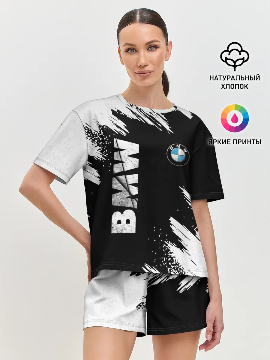 Женская пижама с шортами / BMW GRUNGE | БМВ ГРАНЖ