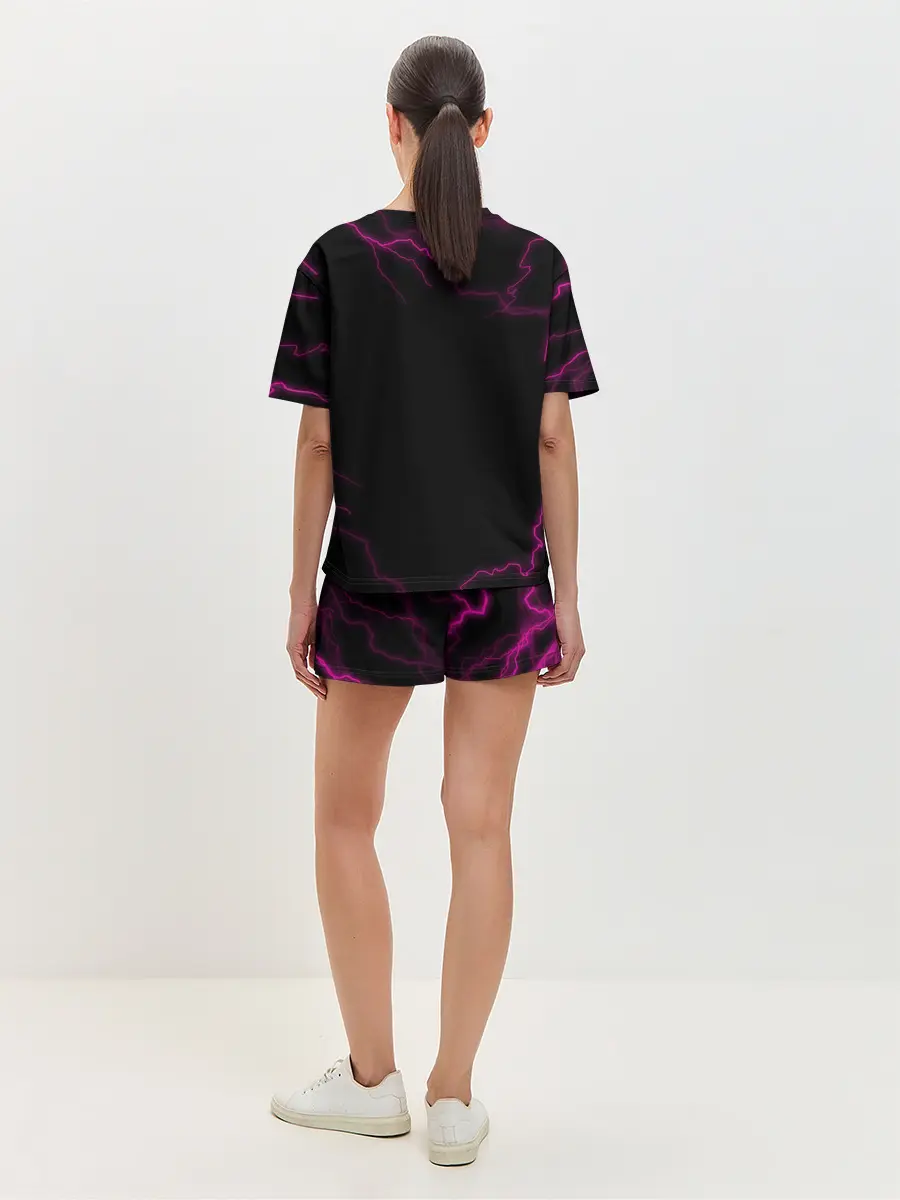 Женская пижама с шортами / Игра в кальмара смотрящий тут как тут