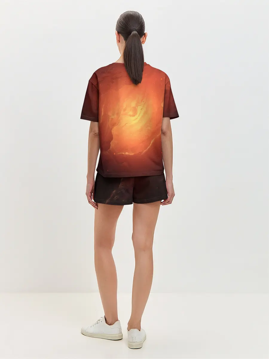 Женская пижама с шортами / Cat 50/50