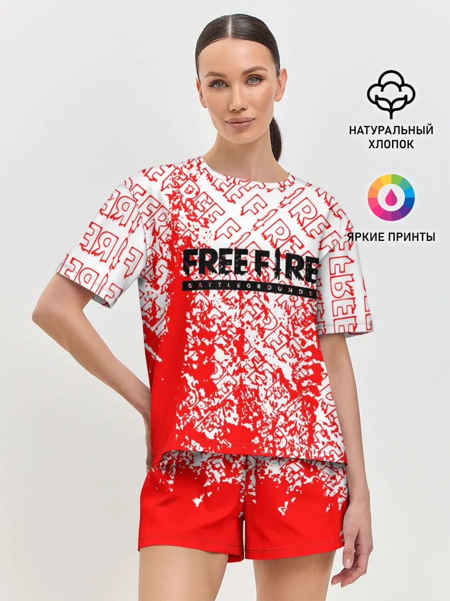 Женская пижама с шортами / День Booyah | Garena Free Fire.