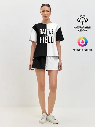 Женская пижама с шортами / БАТЛФИЛД 2042 | ЛОГОТИП