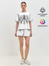 Женская пижама с шортами / ребра скелета