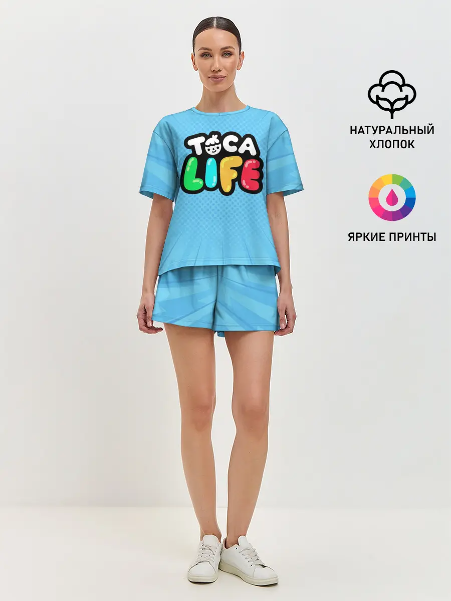 Женская пижама с шортами / Toca Boca logo | Тока Бока логотип