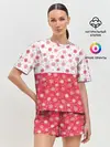 Женская пижама с шортами / Снежинки