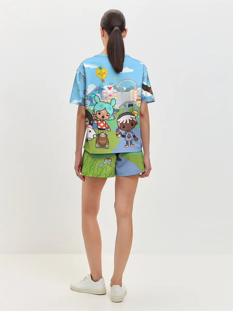 Женская пижама с шортами / Toca Boca | Тока бока Рита, Зик, Нари, Леон