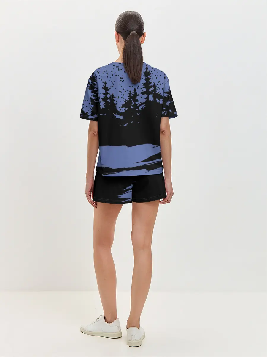 Женская пижама с шортами / Снеговик на Хэллоуин