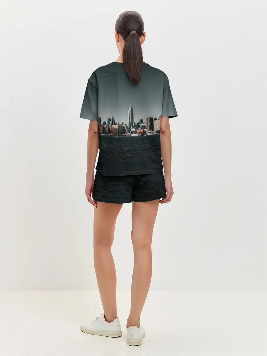 Женская пижама с шортами / Вид на Нью Йорк