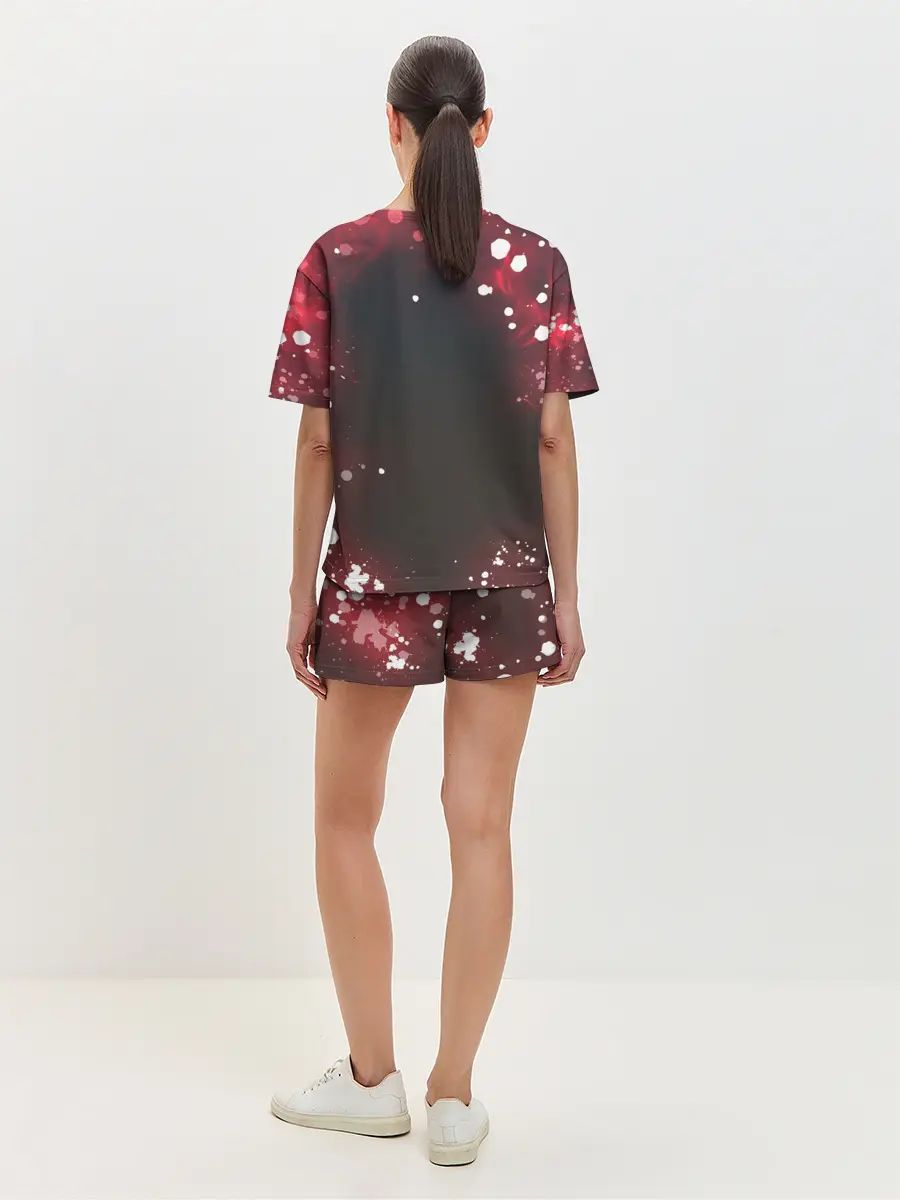 Женская пижама с шортами / ТРЕУГОЛЬНИК | ОХРАНА