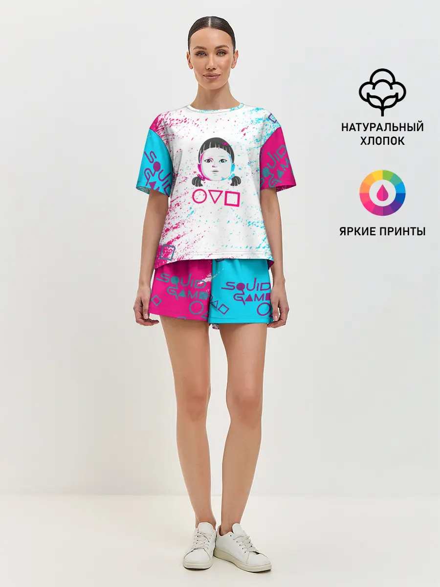 Женская пижама с шортами / Игра в кальмара | Squid Game | КУКЛА