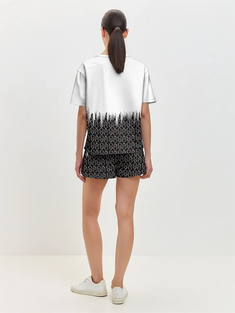 Женская пижама с шортами / Игра в кальмара фигуры,