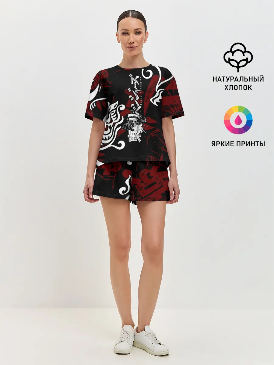 Женская пижама с шортами / ТОКИЙСКИЕ МСТИТЕЛИ ТАТУ ЛОГО