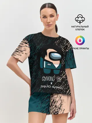 Женская пижама с шортами / Among us в Игре в кальмара