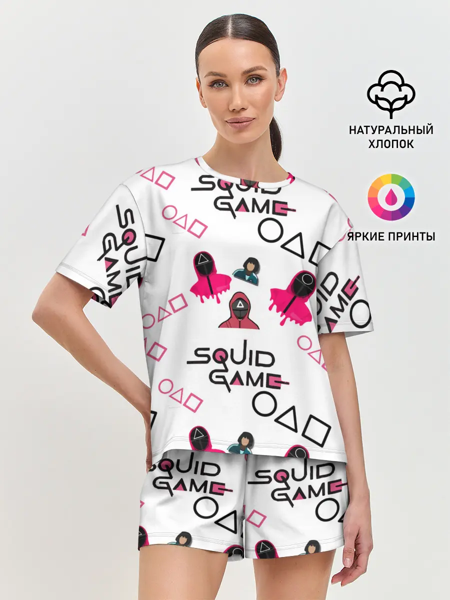 Женская пижама с шортами / игра в кальмара злодеи