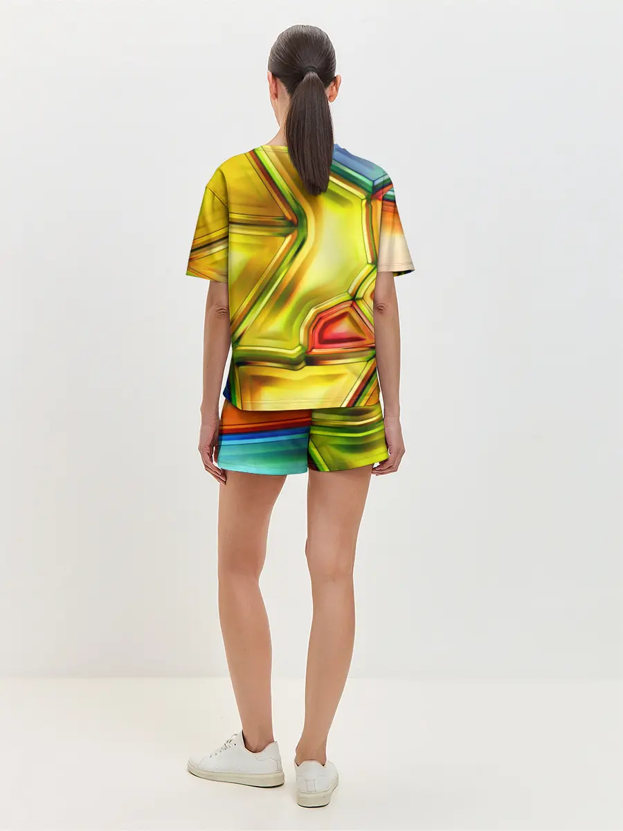 Женская пижама с шортами / Абстрактная абстракция