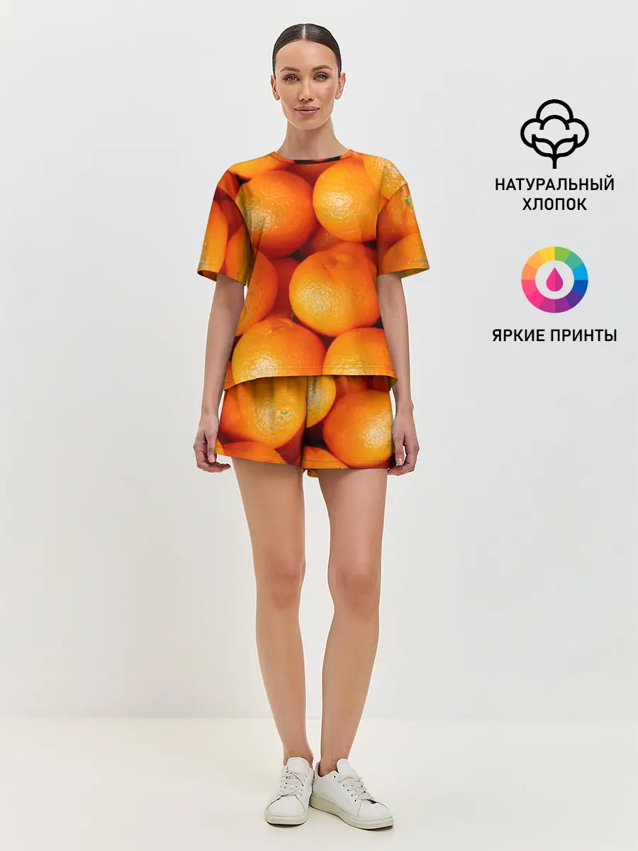 Женская пижама с шортами / Мандаринчик чик