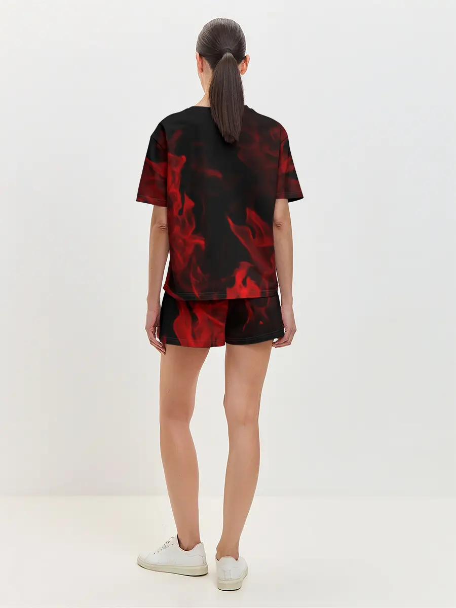 Женская пижама с шортами / Клинок рассекающий демонов пламя.