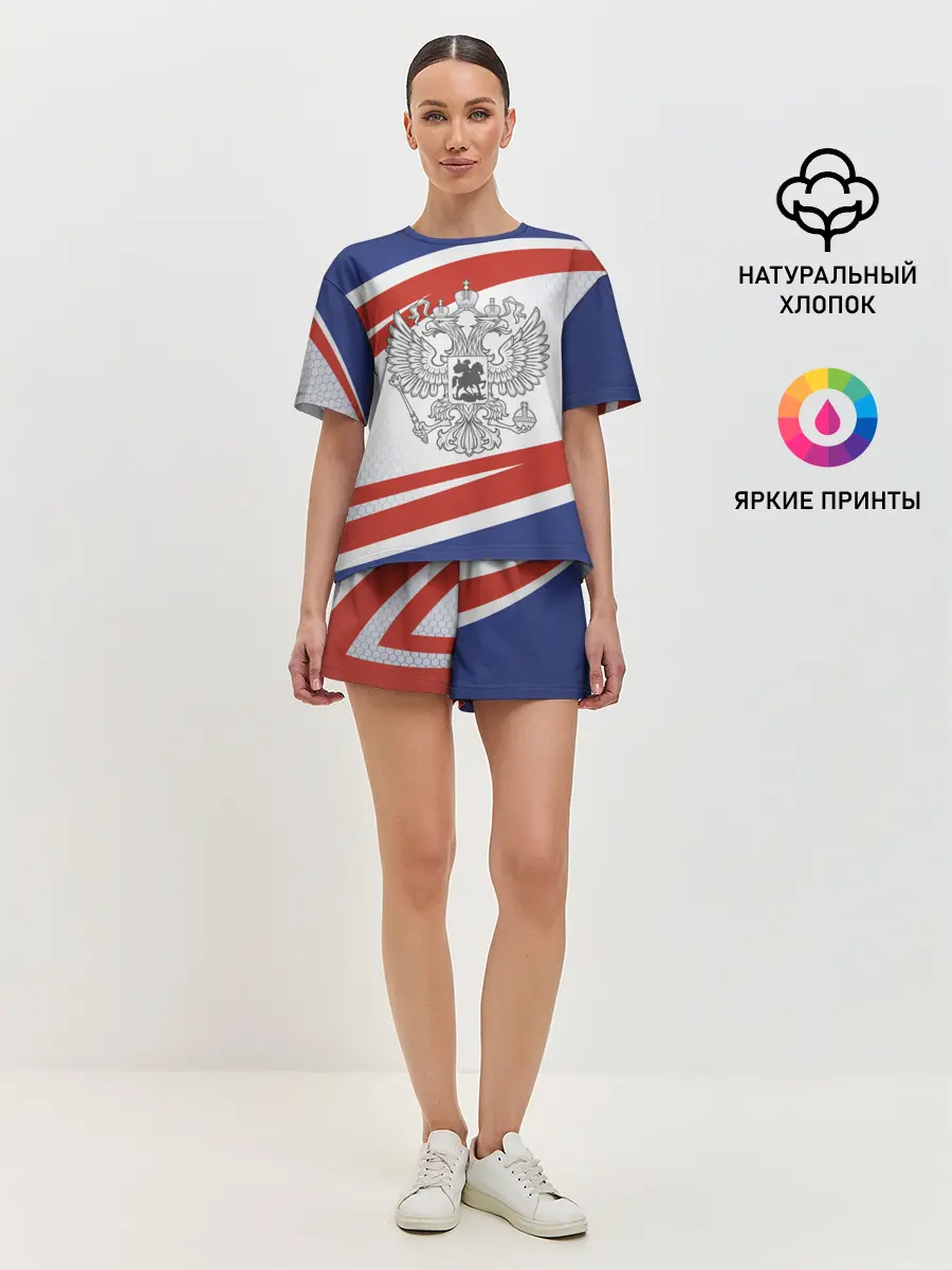 Женская пижама с шортами / Герб России