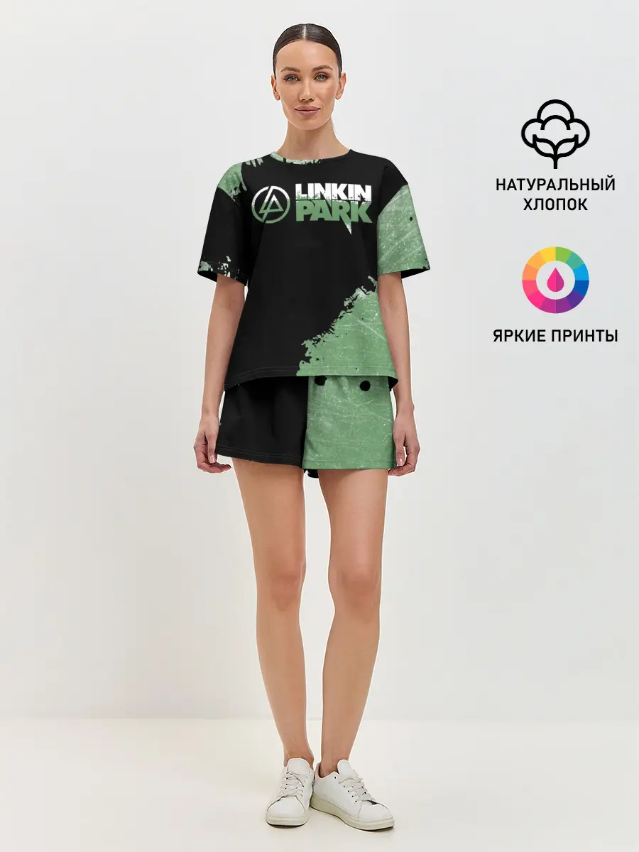 Женская пижама с шортами / Линкин Парк в стиле Гранж | Linkin Park