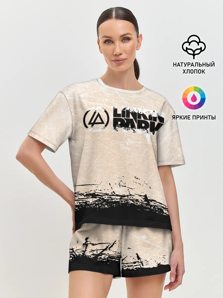 Женская пижама с шортами / Linkin Park | Рок Группа Линкин Парк