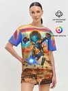 Женская пижама с шортами / Destroy all Aliens