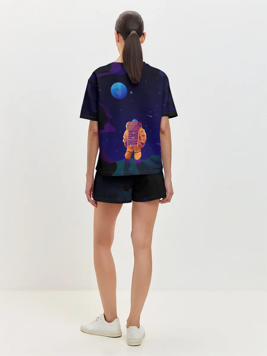 Женская пижама с шортами / Космонавт на Дистанции