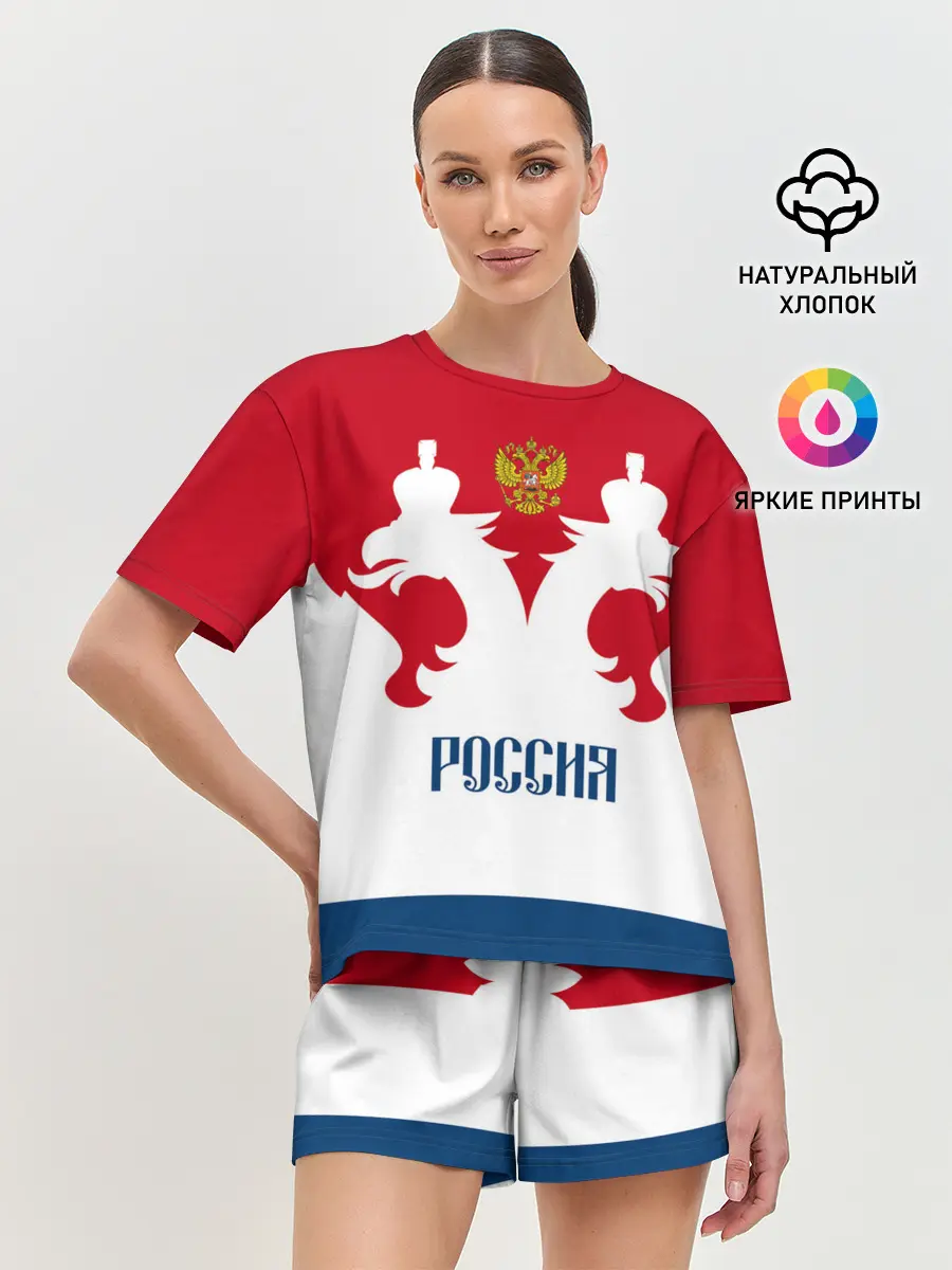 Женская пижама с шортами / Russia Team