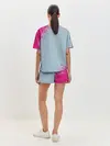 Женская пижама с шортами / 067 | Розовые брызги