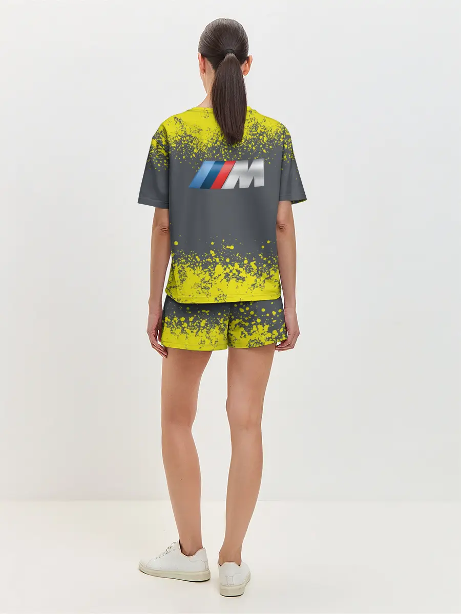 Женская пижама с шортами / БМВ | ЖЕЛТЫЙ ПЕРФОРМАНС