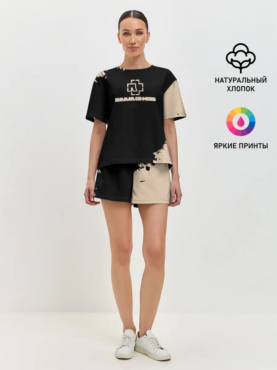 Женская пижама с шортами / RAMMSTEIN | Рамштайн Рок Лого