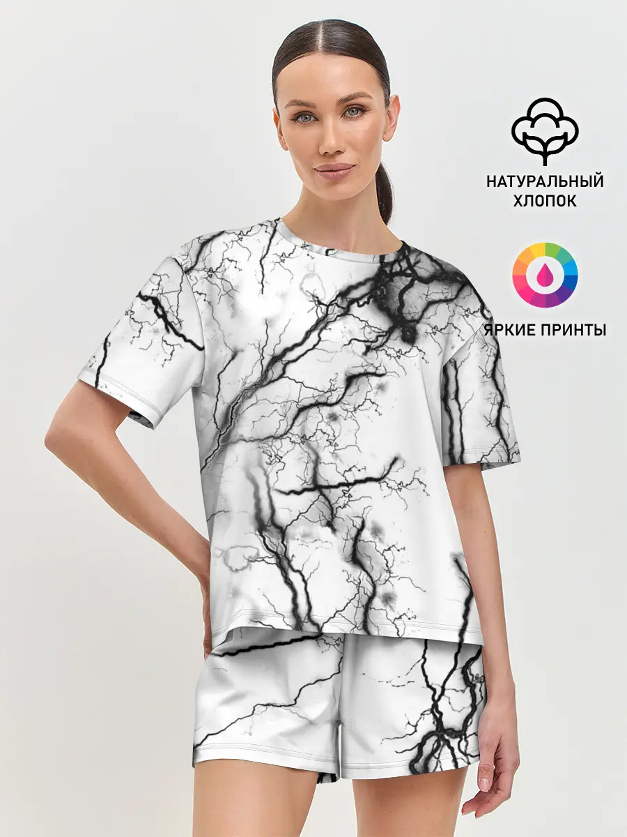 Женская пижама с шортами / нейронные связи